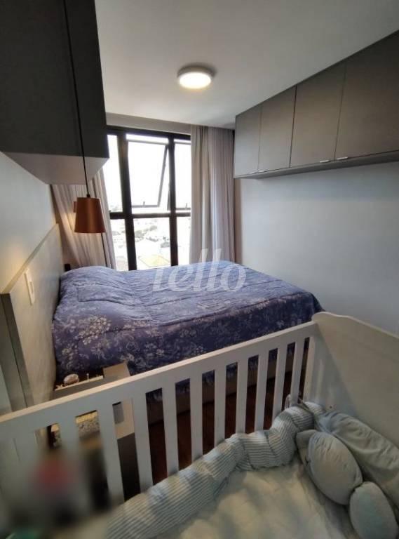 DORMITORIO de Apartamento à venda, Padrão com 41 m², 1 quarto e 1 vaga em Vila Valparaíso - Santo André