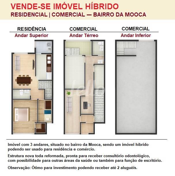 PLANTA de Casa à venda, sobrado com 164 m², 3 quartos e em Vila Bertioga - São Paulo