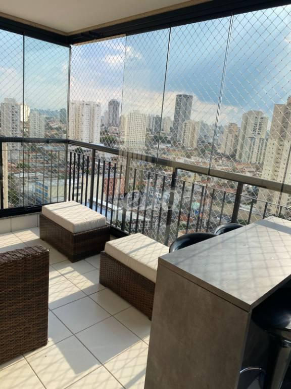 VARANDA GOURMET de Apartamento à venda, Padrão com 115 m², 3 quartos e 2 vagas em Vila Bertioga - São Paulo