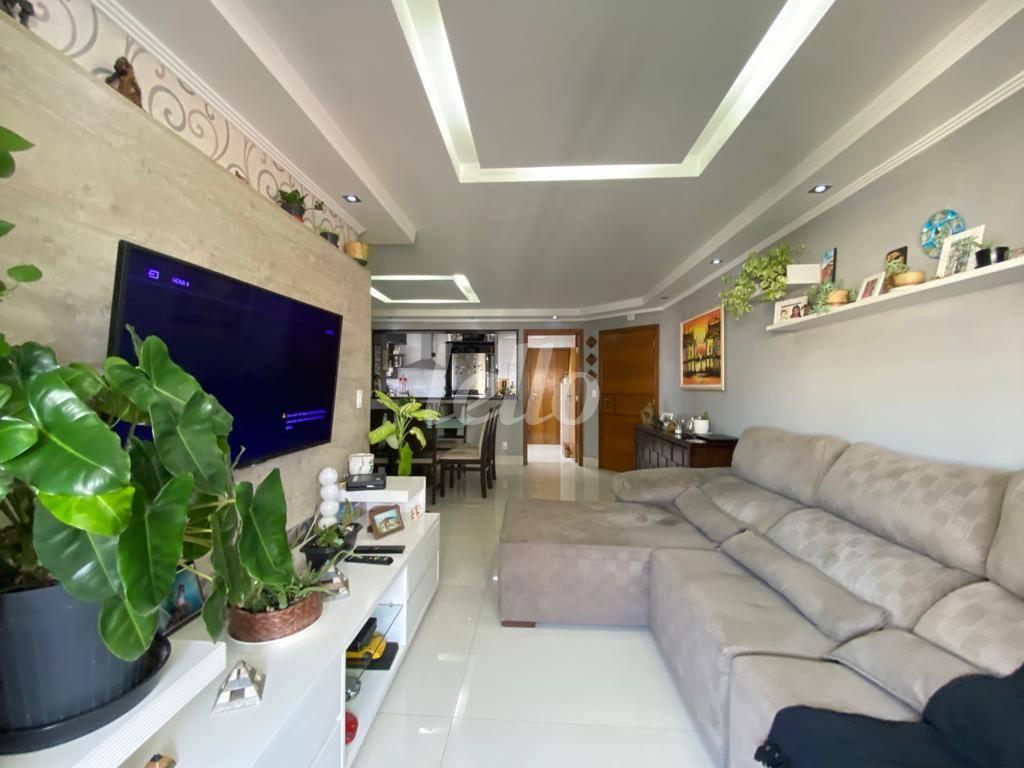 SALA DE ESTAR de Apartamento à venda, Padrão com 108 m², 3 quartos e 4 vagas em Jardim Bela Vista - Santo André