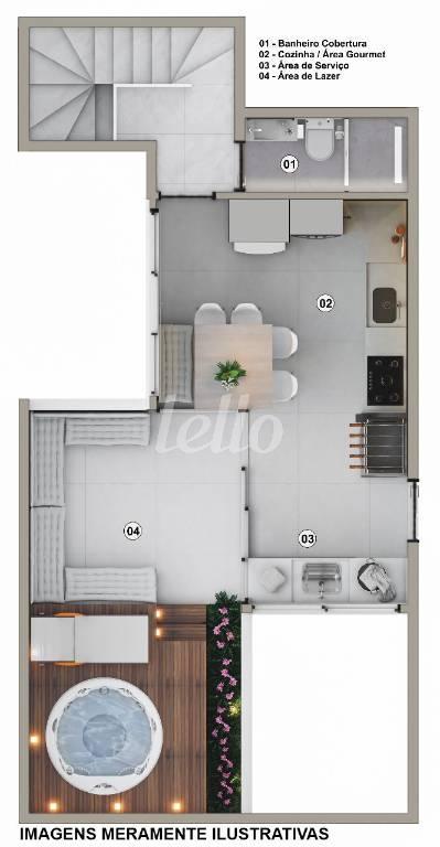PERSPERCTIVA SUPERIOR de Apartamento à venda, Duplex com 103 m², 2 quartos e 2 vagas em Santa Maria - Santo André
