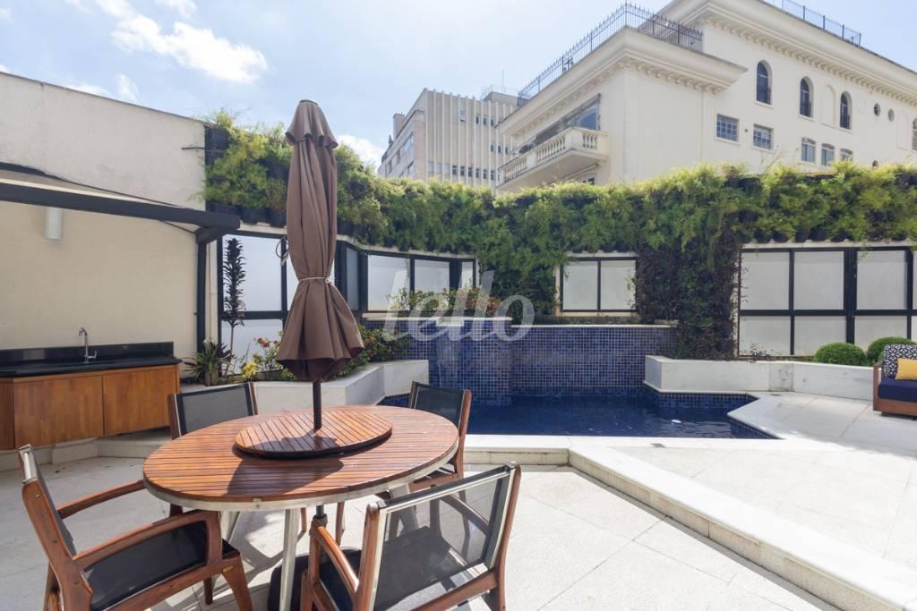 PISCINA de Apartamento para alugar, cobertura - Padrão com 576 m², 4 quartos e 6 vagas em Higienópolis - São Paulo