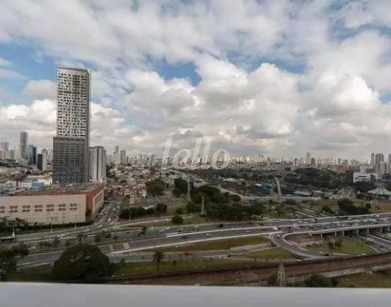 VISTA DA SACADA de Apartamento à venda, Padrão com 38 m², 1 quarto e 1 vaga em Tatuapé - São Paulo
