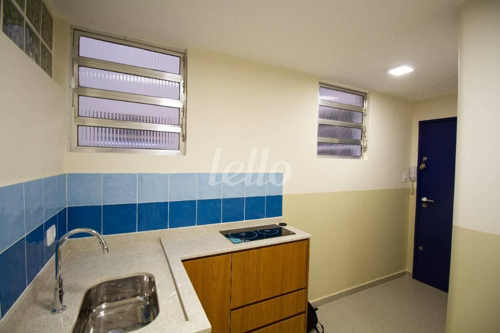 COZINHA de Apartamento para alugar, Studio com 40 m², 1 quarto e em Campos Elíseos - São Paulo