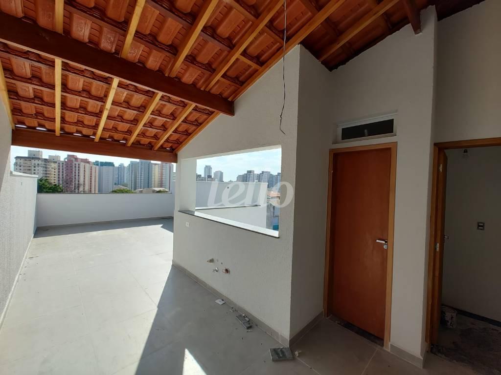LAVABO NA COBERTURA de Apartamento à venda, cobertura - Padrão com 109 m², 2 quartos e 2 vagas em Paraíso - Santo André