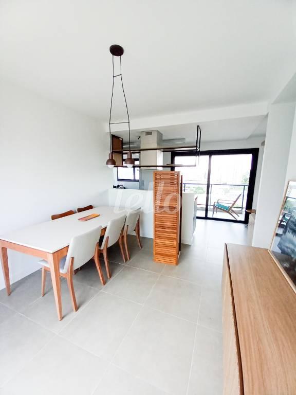 SALA de Apartamento para alugar, Garden com 105 m², 1 quarto e 1 vaga em Pinheiros - São Paulo