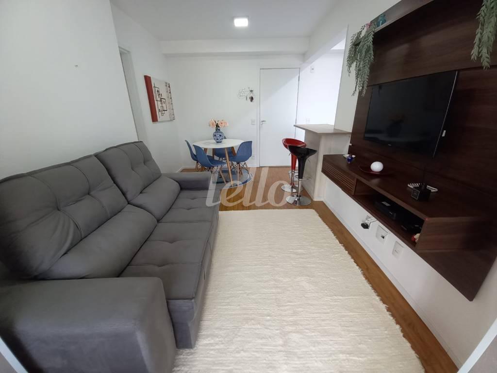 SALA de Apartamento à venda, Padrão com 42 m², 1 quarto e 1 vaga em Jardim Olavo Bilac - São Bernardo do Campo