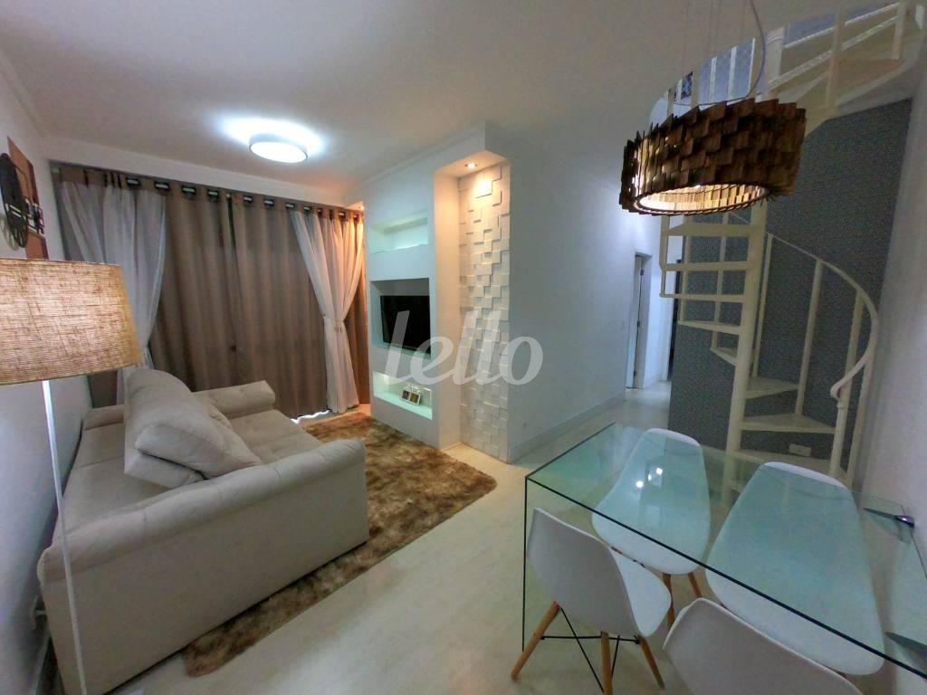 SALA de Apartamento à venda, cobertura - Padrão com 130 m², 2 quartos e 2 vagas em Vila Iracema - São Bernardo do Campo