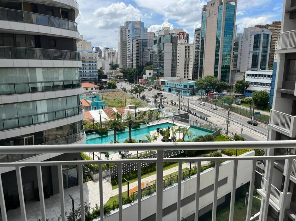 SACADA de Apartamento para alugar, Padrão com 27 m², 1 quarto e em Vila Nova Conceição - São Paulo