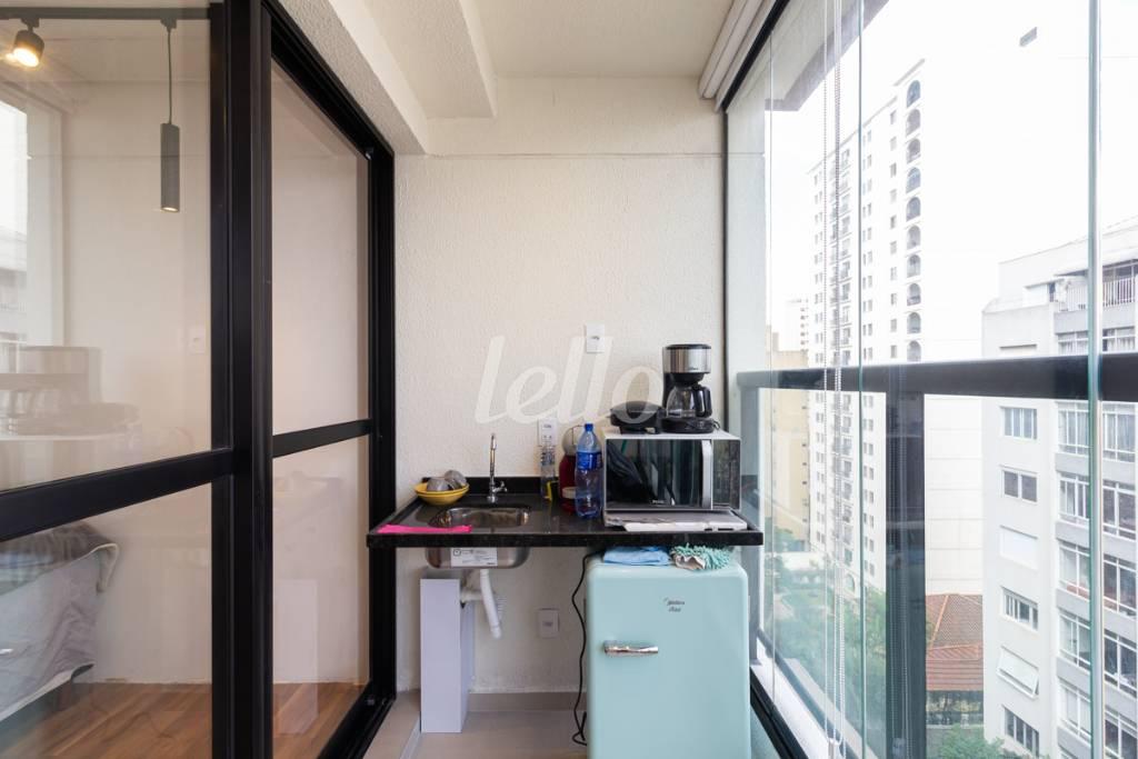 COPA de Apartamento para alugar, Studio com 25 m², 1 quarto e em Perdizes - São Paulo