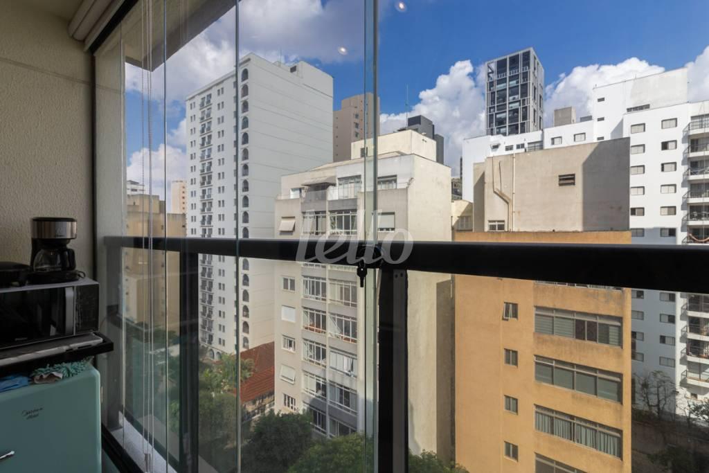 VARANDA de Apartamento para alugar, Studio com 25 m², 1 quarto e em Perdizes - São Paulo