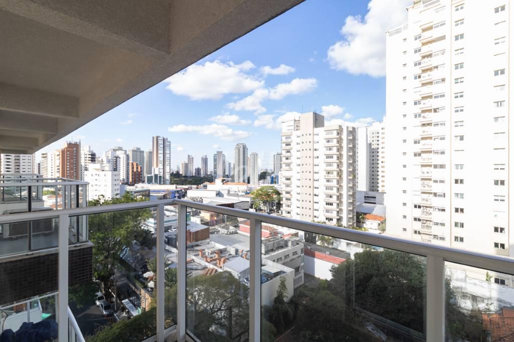 07 VARANDA de Apartamento para alugar, Padrão com 36 m², 1 quarto e 1 vaga em Vila Regente Feijó - São Paulo