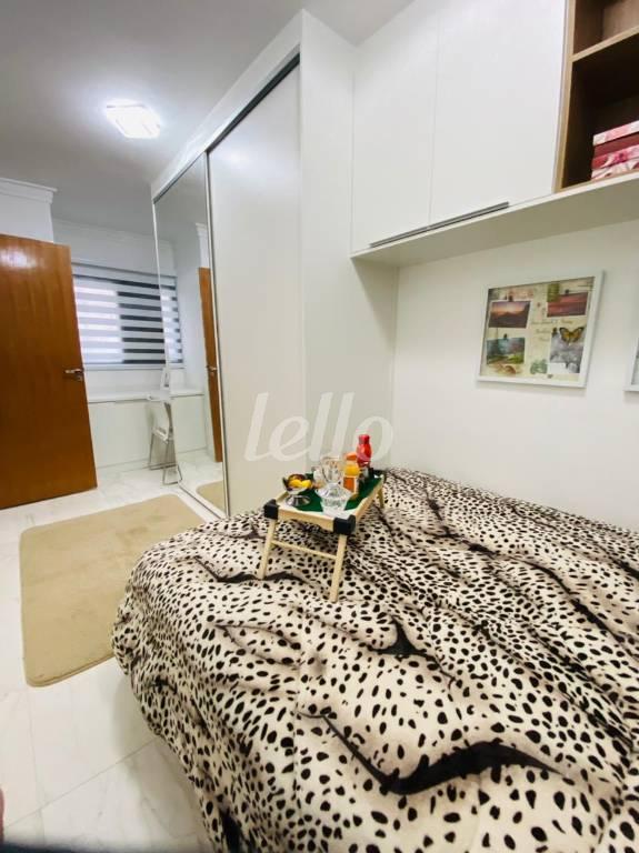 DORMITÓRIO de Apartamento à venda, Padrão com 35 m², 1 quarto e 1 vaga em Vila Curuca - Santo André