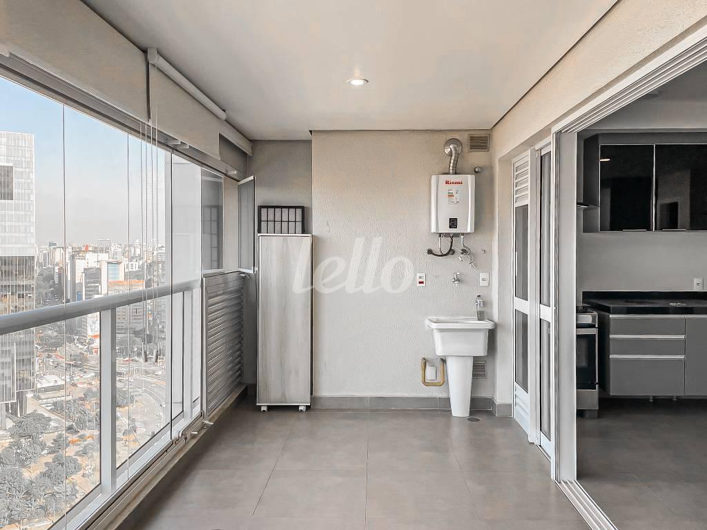 LAVANDERIA de Apartamento à venda, Padrão com 58 m², 1 quarto e 1 vaga em Pinheiros - São Paulo