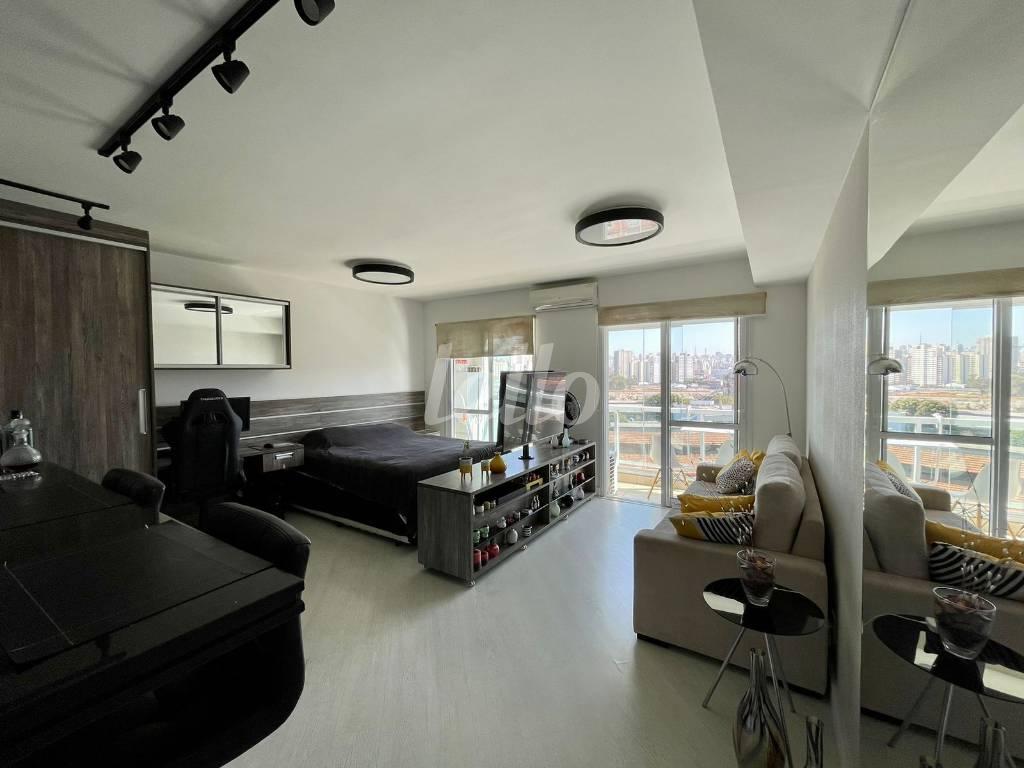 SALA de Apartamento à venda, Studio com 50 m², 2 quartos e 1 vaga em Mooca - São Paulo