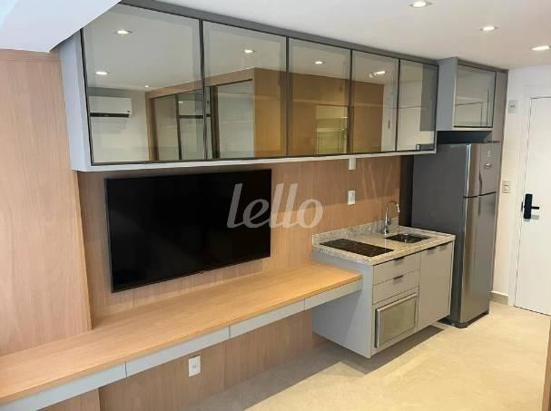 COZINHA de Apartamento para alugar, Studio com 25 m², 1 quarto e em Indianópolis - São Paulo