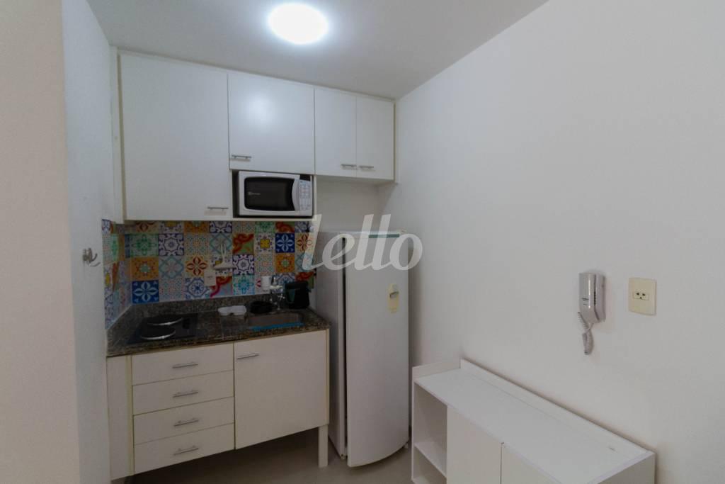 COZINHA de Apartamento para alugar, Padrão com 30 m², 1 quarto e 1 vaga em Consolação - São Paulo