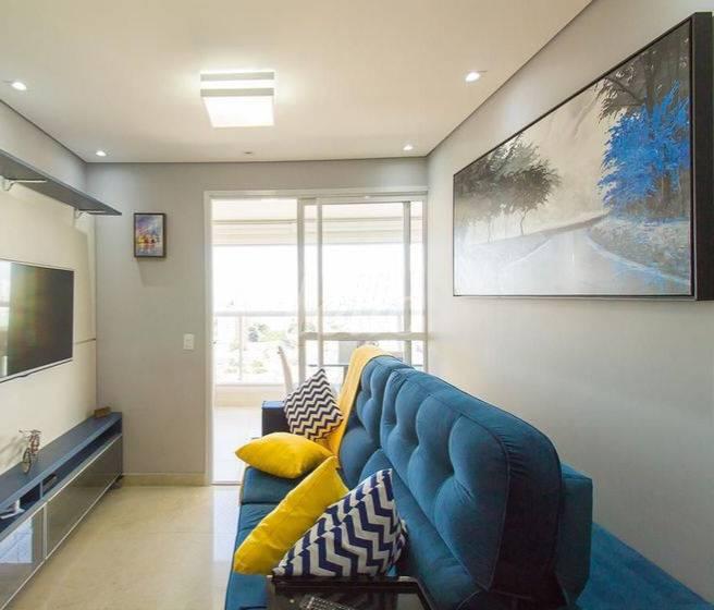 SALA de Apartamento à venda, Padrão com 64 m², 2 quartos e 2 vagas em Jardim Glória - São Paulo
