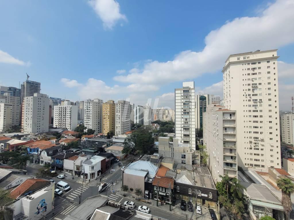 VISTA de Apartamento à venda, Padrão com 78 m², 2 quartos e 1 vaga em Jardins - São Paulo