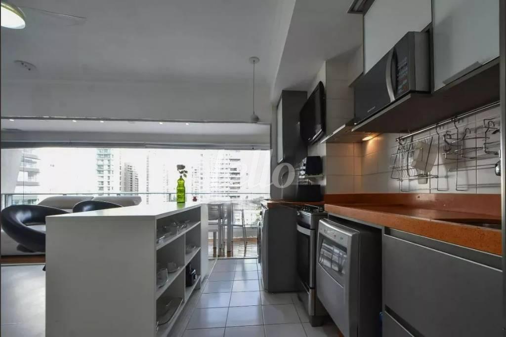 COZINHA / AREA DE SERVIÇO de Apartamento à venda, Padrão com 47 m², 1 quarto e 1 vaga em Cidade Monções - São Paulo