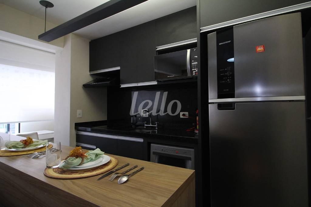 COZINHA de Apartamento para alugar, Padrão com 50 m², 1 quarto e 1 vaga em Consolação - São Paulo