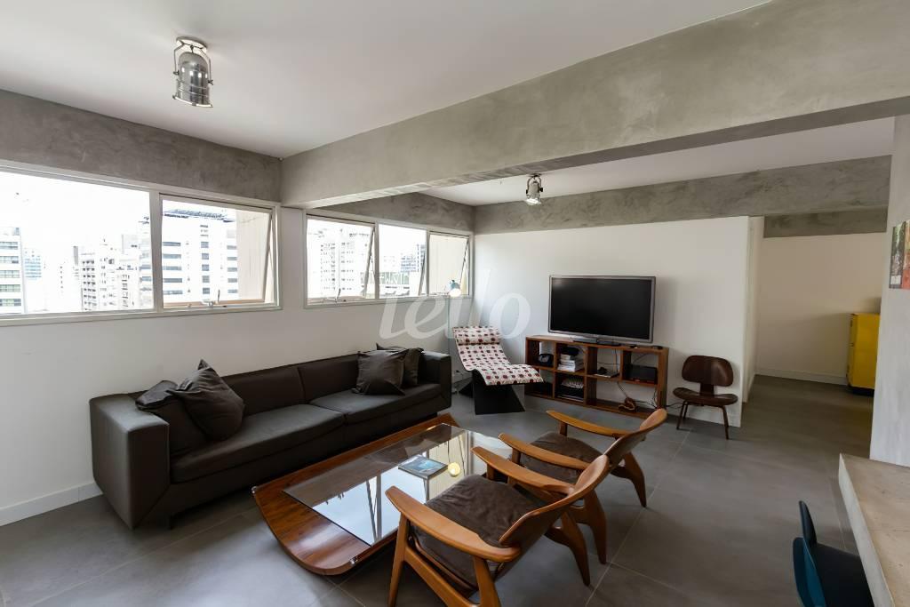 SALA de Apartamento para alugar, Padrão com 125 m², 2 quartos e 1 vaga em Itaim Bibi - São Paulo