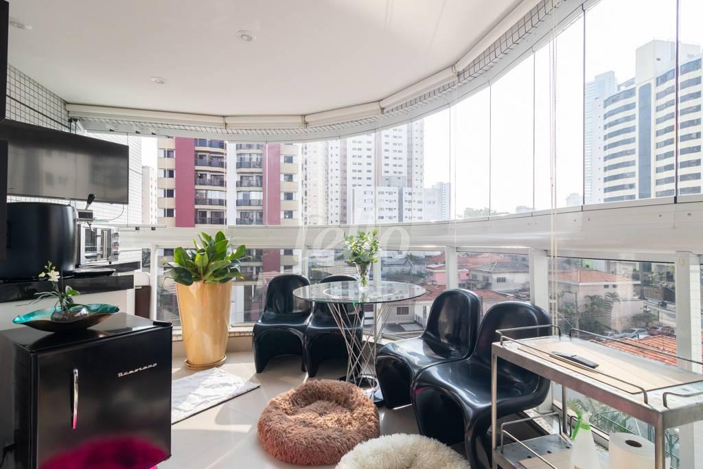 VARANDA GOURMET de Apartamento à venda, Padrão com 131 m², 3 quartos e 3 vagas em Vila Regente Feijó - São Paulo