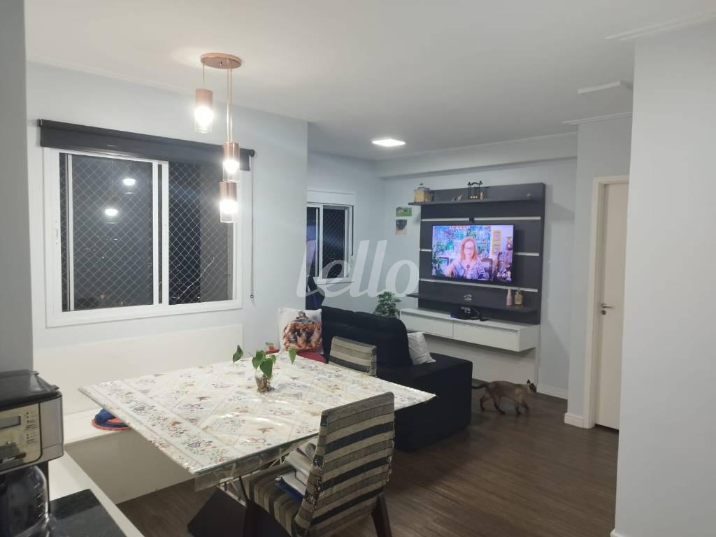 SALA JANTAR de Apartamento à venda, Padrão com 43 m², 1 quarto e 1 vaga em Vila Gustavo - São Paulo