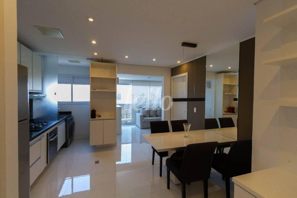 SALA DE JANTAR de Apartamento para alugar, Padrão com 51 m², 1 quarto e 1 vaga em Itaim Bibi - São Paulo