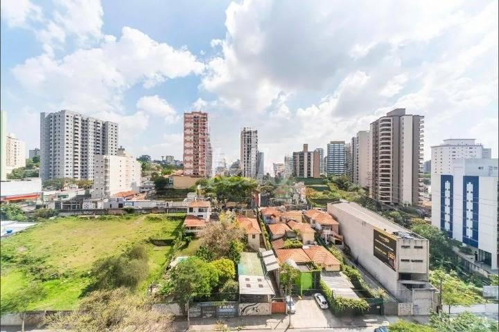 VISTA de Apartamento à venda, Padrão com 90 m², 3 quartos e 2 vagas em Vila Bastos - Santo André