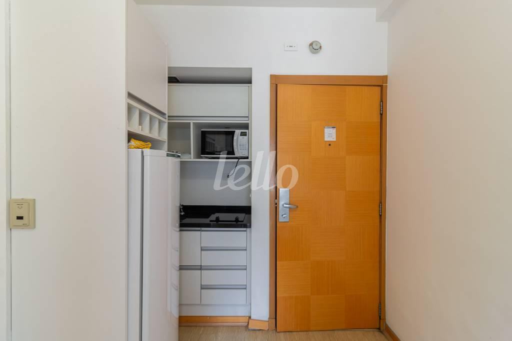 COZINHA de Apartamento para alugar, Padrão com 29 m², 1 quarto e 1 vaga em Jardim Paulista - São Paulo
