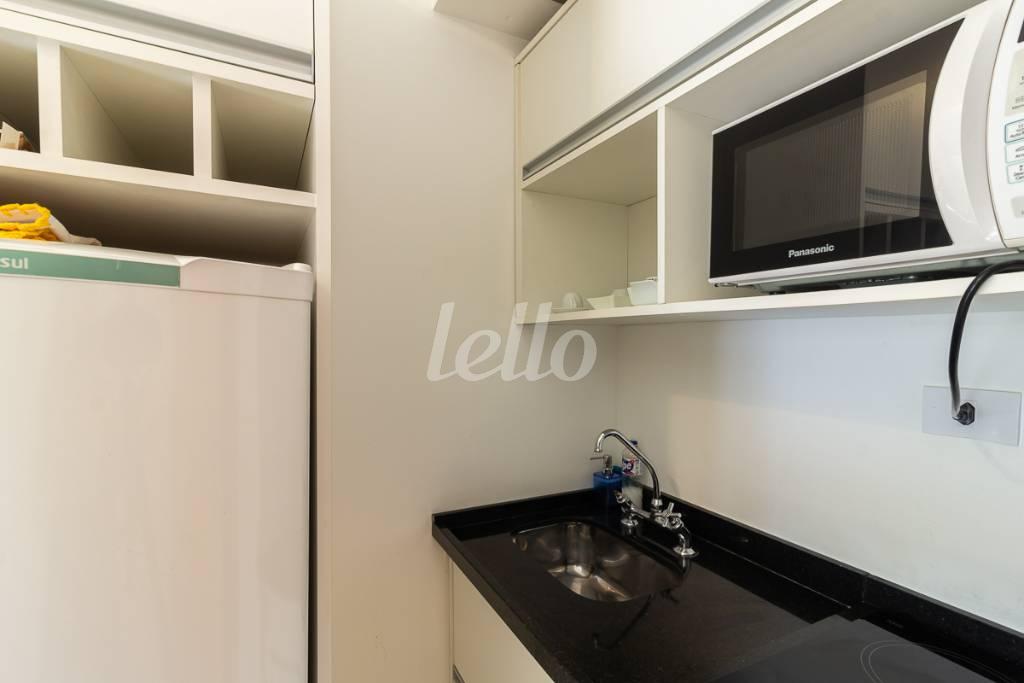 COZINHA de Apartamento para alugar, Padrão com 29 m², 1 quarto e 1 vaga em Jardim Paulista - São Paulo