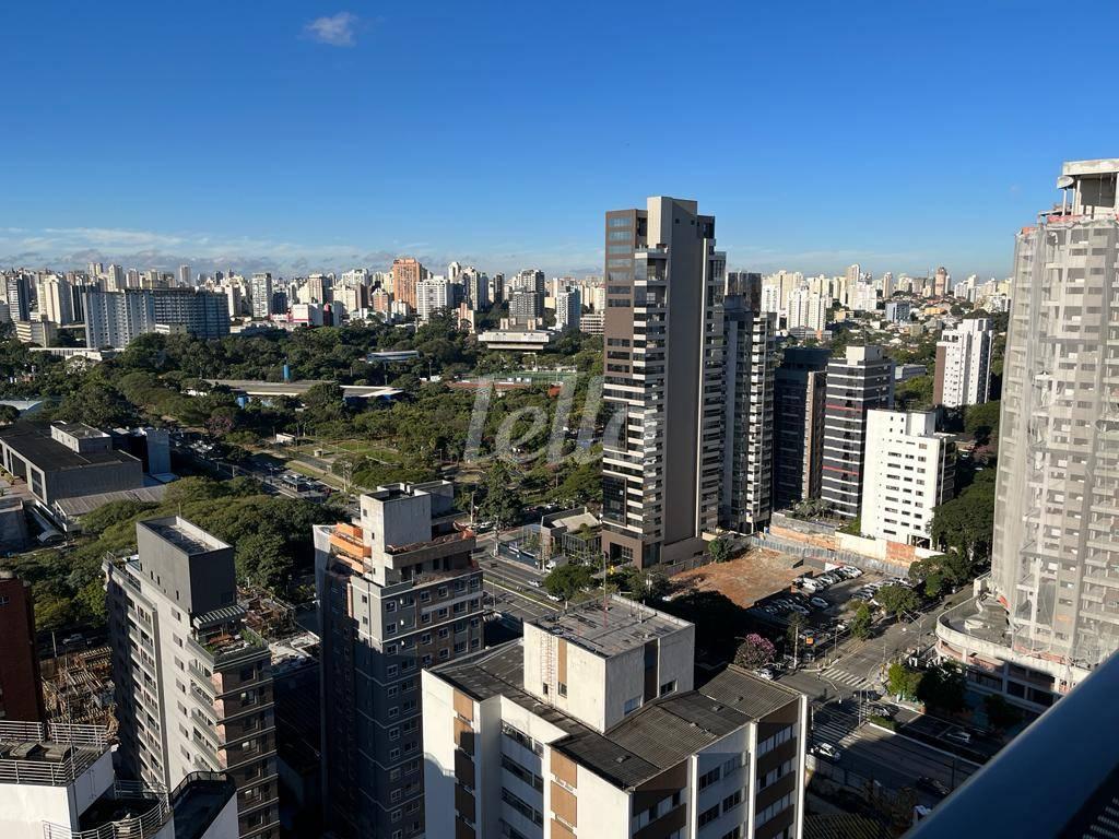 VISTA de Apartamento à venda, Studio com 27 m², 1 quarto e em Indianópolis - São Paulo