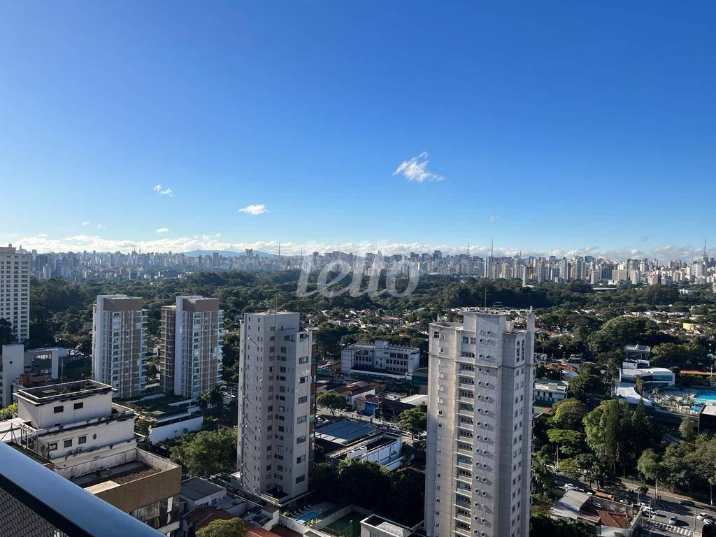 VISTA de Apartamento à venda, Studio com 27 m², 1 quarto e em Indianópolis - São Paulo