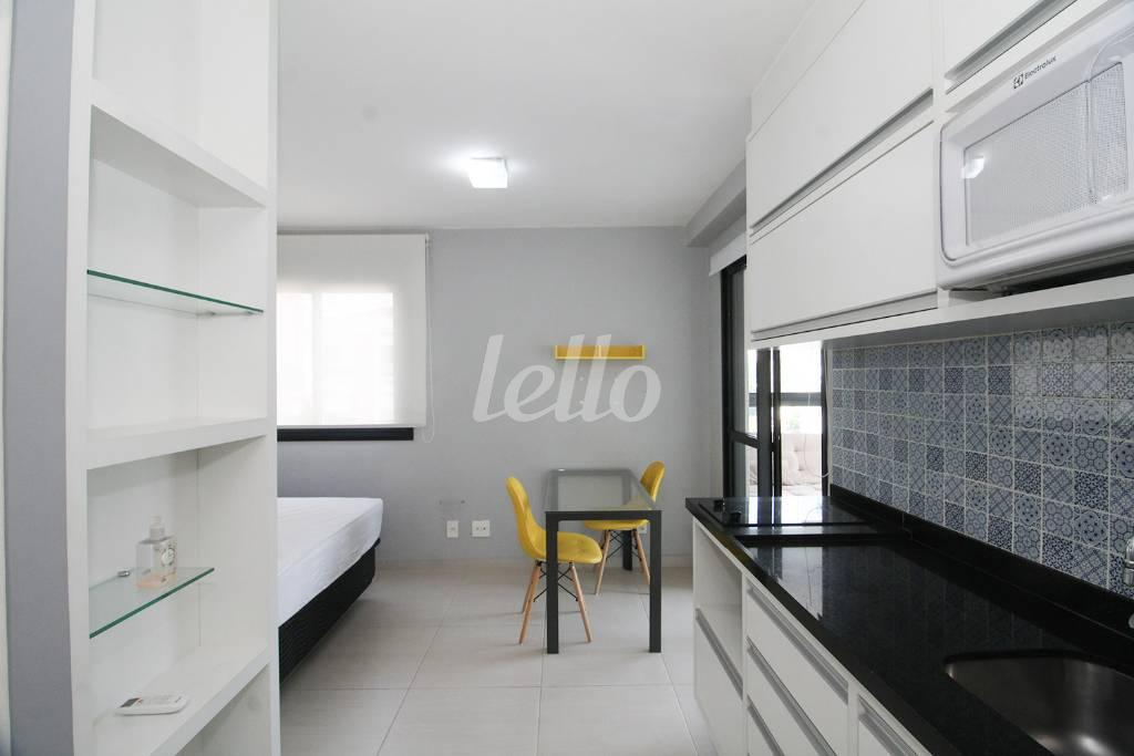 COZINHA de Apartamento para alugar, Studio com 31 m², 1 quarto e 1 vaga em Jardim Paulista - São Paulo