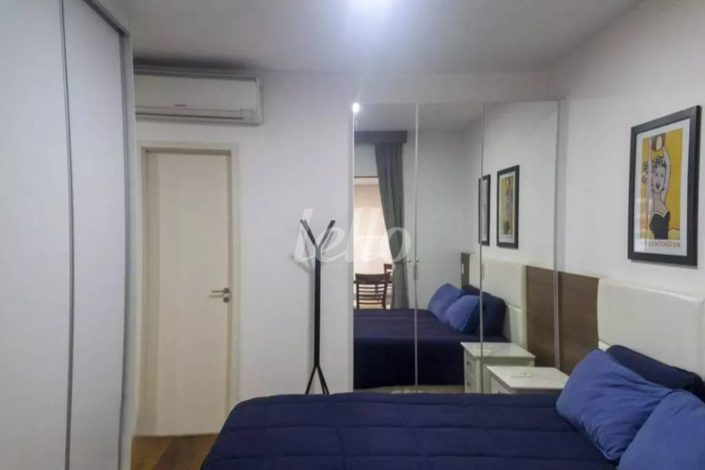 DORMITÓRIO de Apartamento para alugar, Padrão com 54 m², 1 quarto e 1 vaga em Itaim Bibi - São Paulo