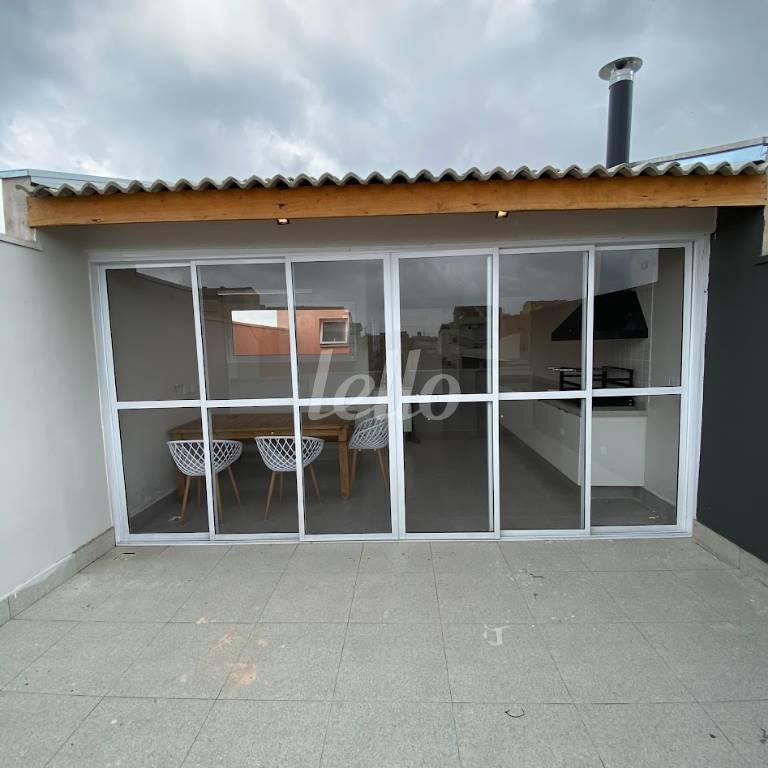 TERRAÇO de Apartamento à venda, cobertura - Padrão com 100 m², 2 quartos e 1 vaga em Vila Camilópolis - Santo André