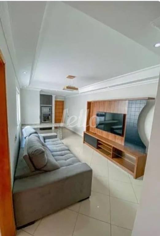 SALA DOIS AMBIENTES de Apartamento à venda, cobertura - Padrão com 112 m², 2 quartos e 1 vaga em Parque Das Nações - Santo André
