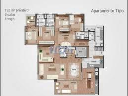 PLANTA de Apartamento à venda, Padrão com 192 m², 3 quartos e 4 vagas em Campo Belo - São Paulo