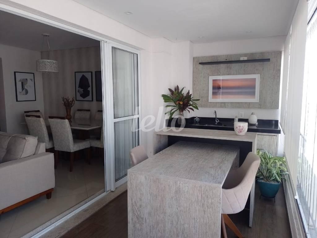 VARANDA de Apartamento à venda, Padrão com 107 m², 3 quartos e 2 vagas em Vila Lusitânia - São Bernardo do Campo