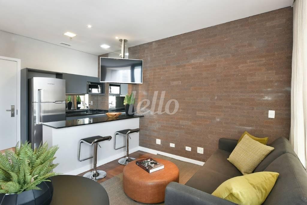 COZINHA de Apartamento para alugar, Studio com 42 m², 1 quarto e 1 vaga em Vila Olímpia - São Paulo