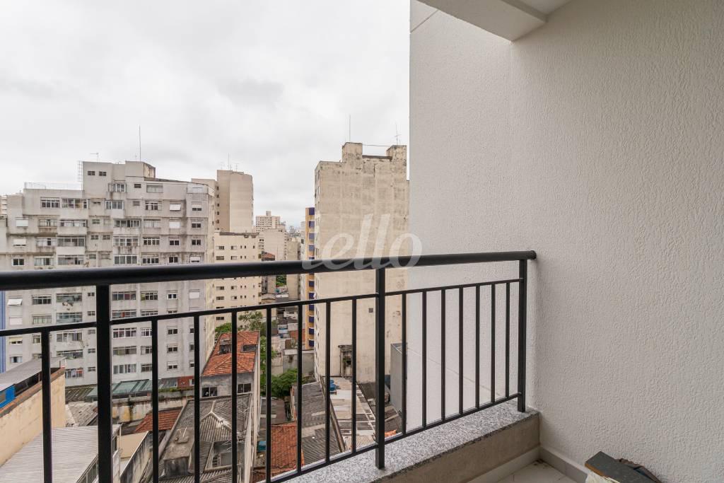 SACADA de Apartamento para alugar, Padrão com 33 m², 1 quarto e em Vila Buarque - São Paulo
