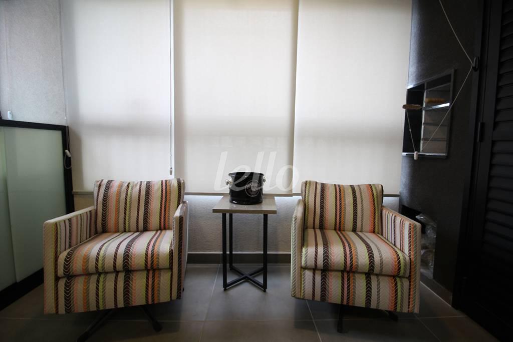 VARANDA GOURMET de Apartamento à venda, Padrão com 50 m², 1 quarto e em Brás - São Paulo