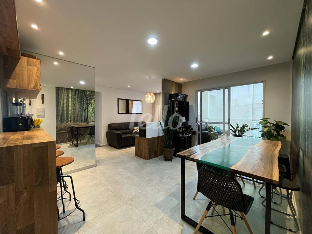 LIVING de Apartamento à venda, Padrão com 64 m², 2 quartos e 1 vaga em Vila Fernandes - São Paulo