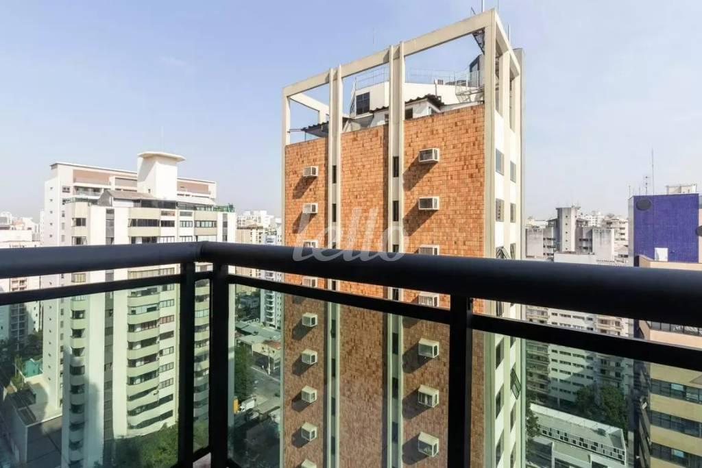 VARANDA de Apartamento para alugar, Duplex com 41 m², 1 quarto e 1 vaga em Indianópolis - São Paulo