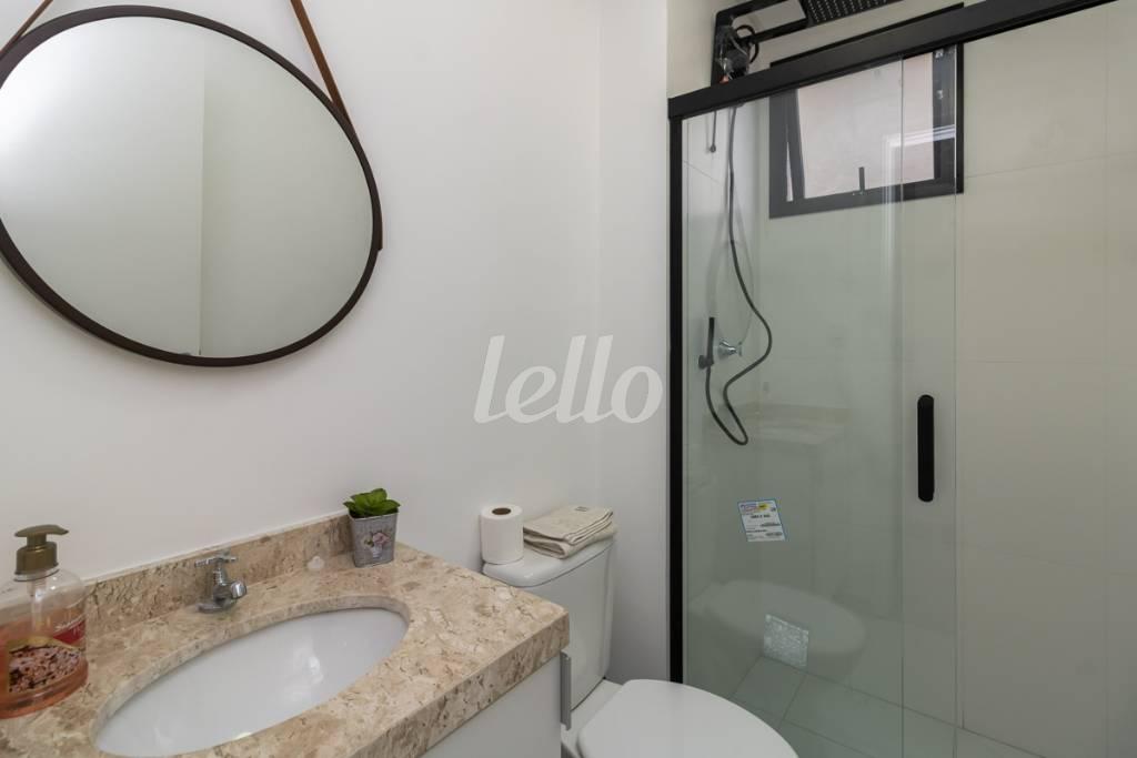 BANHEIRO de Apartamento para alugar, Padrão com 31 m², 1 quarto e 1 vaga em Santana - São Paulo