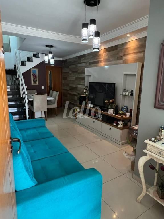 SALA DOIS AMBIENTES de Casa à venda, sobrado com 94 m², 3 quartos e 2 vagas em Jardim Jamaica - Santo André