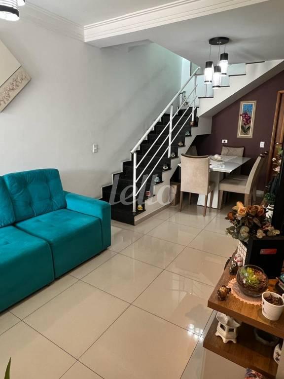 SALA DOIS AMBIENTES de Casa à venda, sobrado com 94 m², 3 quartos e 2 vagas em Jardim Jamaica - Santo André