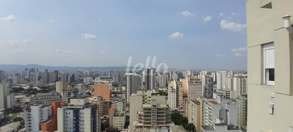 VISTA  DORMITÓRIO de Apartamento para alugar, Padrão com 35 m², 1 quarto e 1 vaga em Santa Cecília - São Paulo