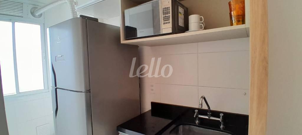 COZINHA de Apartamento para alugar, Padrão com 35 m², 1 quarto e 1 vaga em Santa Cecília - São Paulo